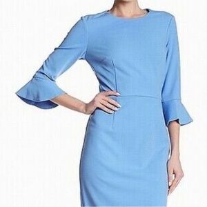 Donna Morgan Light Blue Long Sleeve Dress
